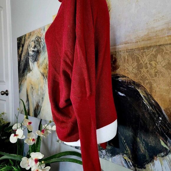 NEW with defects MICHAEL L STARS sweater color maroon size S. - Picture 6 of 10